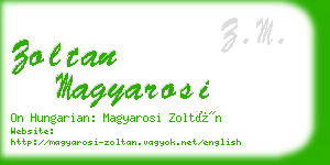 zoltan magyarosi business card